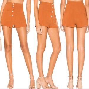 Tularosa Tate Shorts High Rise Burnt Orange